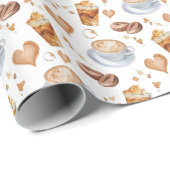 Cappuccino-Geschenkpapier Geschenkpapier (Rolleneckpunkt)