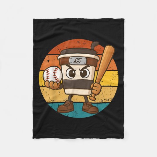 Cappuccino Inn Baseball Niedlich Italienisch Brain Fleecedecke (Vorderseite)