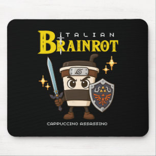 Cappuccino Ino Italien Brainrot Retro-Gamer-Kunst Mousepad