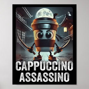 Cappuccino Ino, Italienisch Brainrot Meme, Espress Poster