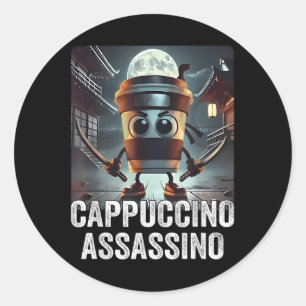 Cappuccino Ino, Italienisch Brainrot Meme, Espress Runder Aufkleber