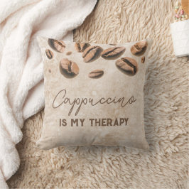 Cappuccino ist Meine Therapie Niedliches Sprichwor Kissen