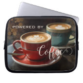 Cappuccino-Kaffee Elegantes Laptop-Sieb Laptopschutzhülle (Vorderseite)