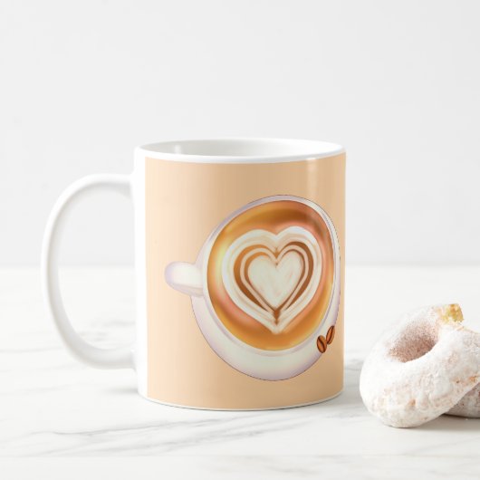 Cappuccino-Kaffee Kaffeetasse (Mit Donut)