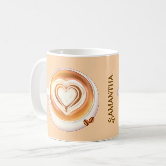 Cappuccino-Kaffee Kaffeetasse (Vorderseite Links)