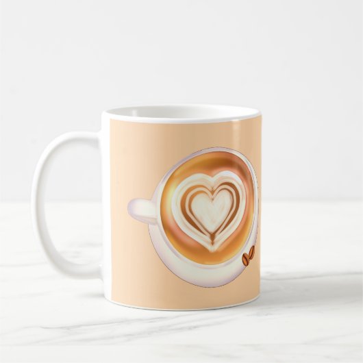 Cappuccino-Kaffee Kaffeetasse (Links)