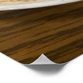 Cappuccino Kaffee mit Zimt Poster (Ecke)