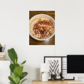 Cappuccino Kaffee mit Zimt Poster (Heimbüro)