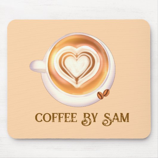 Cappuccino-Kaffee Mousepad (Vorne)