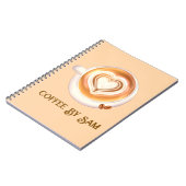 Cappuccino-Kaffee Notizblock (Linke Seite)