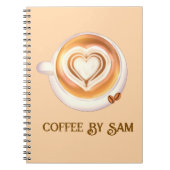 Cappuccino-Kaffee Notizblock (Vorderseite)