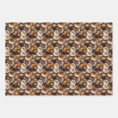 Cappuccino Kaffee Öl Paint Muster Personalisiert Geschenkpapier Set (Vorderseite)