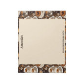 Cappuccino Kaffee Öl Paint Muster Personalisiert Notizblock (Rotiert)