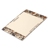 Cappuccino Kaffee Öl Paint Muster Personalisiert Notizblock (angewinkelt)