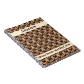 Cappuccino Kaffee Öl Paint Muster Personalisiert Notizblock (Rechte Seite)