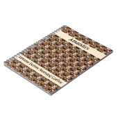 Cappuccino Kaffee Öl Paint Muster Personalisiert Notizblock (Linke Seite)