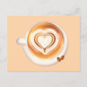 Cappuccino-Kaffee Postkarte (Vorderseite)