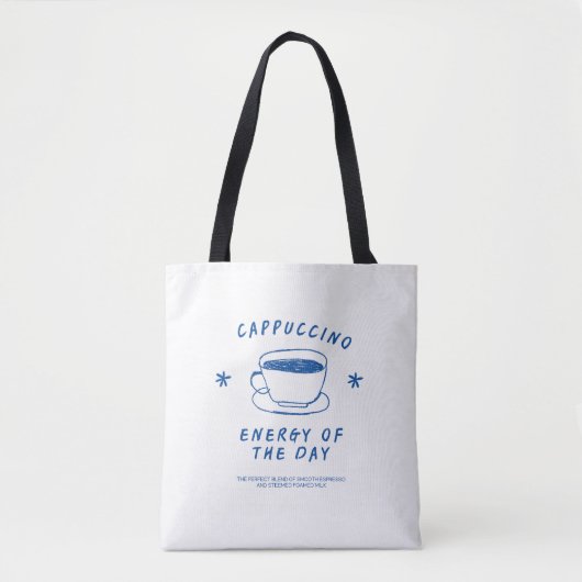 Cappuccino Kaffeebeutel| Funny Coffee Lover Gesche Tasche (Vorderseite)