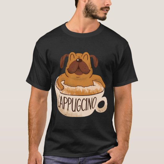 Cappuccino-Kaffeemops T-Shirt (Vorderseite)