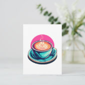 Cappuccino-Kaffeetasse Begleitkarte (Stehend Vorderseite)