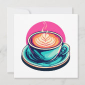 Cappuccino-Kaffeetasse Einladung (Rückseite)