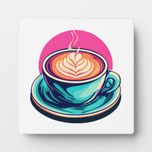 Cappuccino-Kaffeetasse Fotoplatte