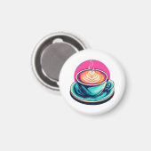 Cappuccino-Kaffeetasse Magnet (Vorderseite/Rückseite)