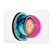 Cappuccino-Kaffeetasse Magnet (Horizontal)