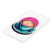 Cappuccino-Kaffeetasse Magnet (Linke Seite)