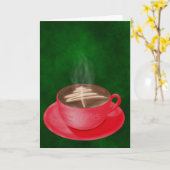 Cappuccino Karte (Gelbe Blume)