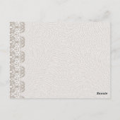 Cappuccino Lace Tischnummer Card (Rückseite)