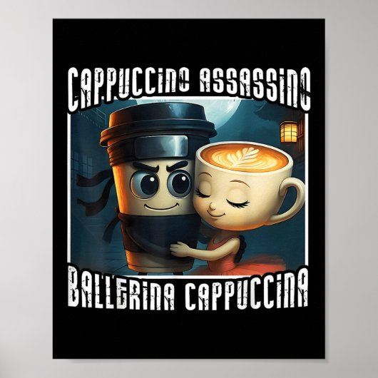 Cappuccino Liebe Ballerina Cappuccino Poster (Vorne)