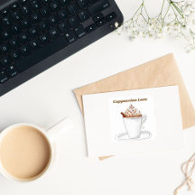 Cappuccino Liebe Wasserfarbe mit Zimt