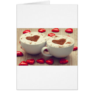 Cappuccino Lieben Schokoladenherzen