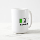 Cappuccino Minimale Typografie Kaffee Kaffeetasse (VorderseiteRechts)