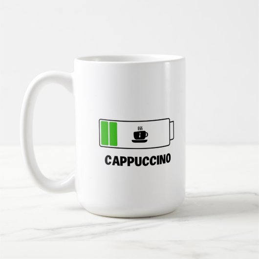 Cappuccino Minimale Typografie Kaffee Kaffeetasse (Links)