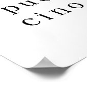 Cappuccino - minimalistic typography poster (Ecke)