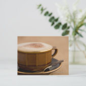 Cappuccino mit Kakaopulver Postkarte (Stehend Vorderseite)
