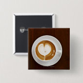 Cappuccino mit Liebe Button (Vorne & Hinten)