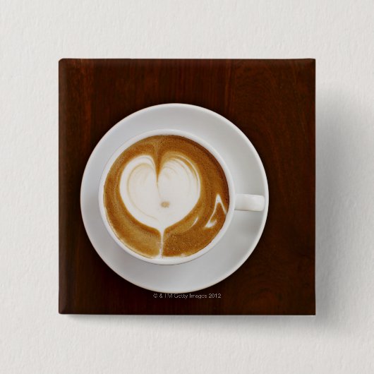 Cappuccino mit Liebe Button (Vorderseite)