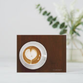Cappuccino mit Liebe Postkarte (Stehend Vorderseite)
