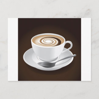 Cappuccino mit Swirl Postkarte