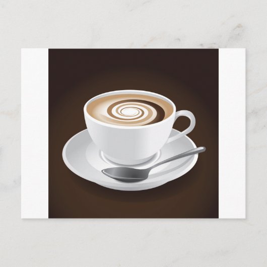 Cappuccino mit Swirl Postkarte (Vorderseite)