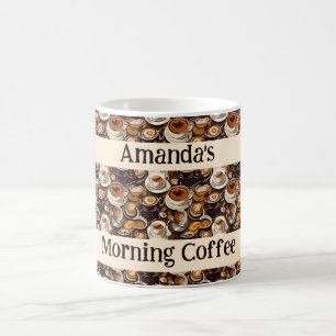 Cappuccino Öl Paint Muster Personalisiert Kaffeetasse