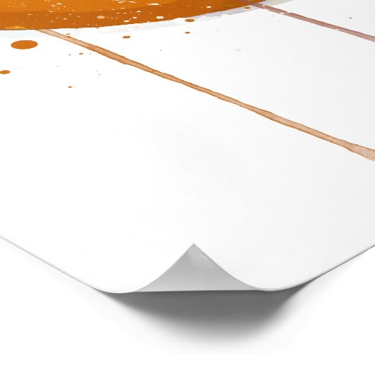 Cappuccino Orange Poster (Ecke)