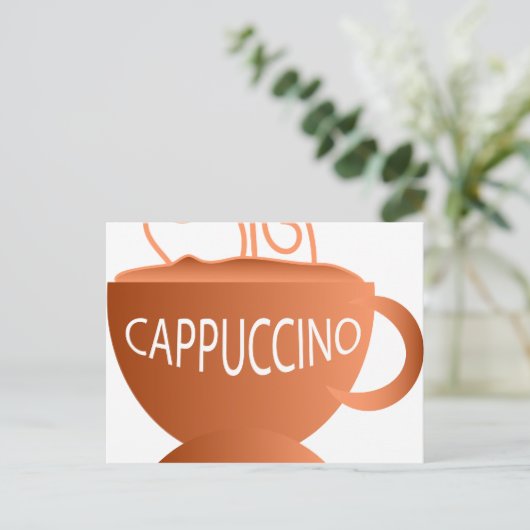Cappuccino Postkarte (Stehend Vorderseite)