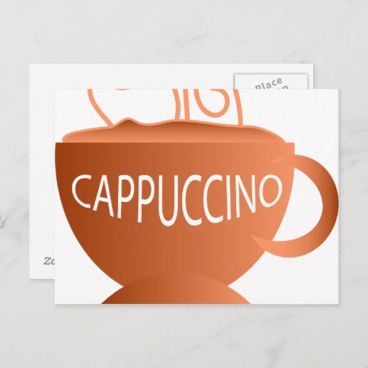Cappuccino Postkarte (Vorne/Hinten)