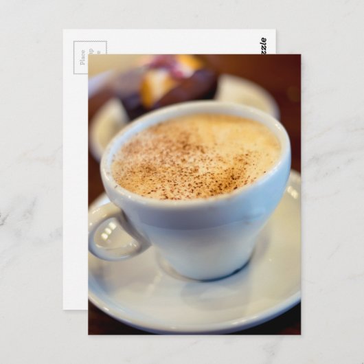Cappuccino Postkarte (Vorne/Hinten)