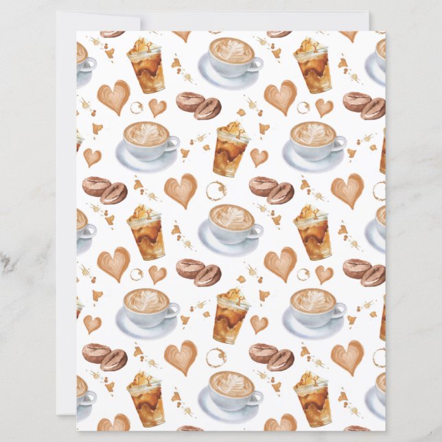 Cappuccino Scrapbook-Papier (Vorderseite)