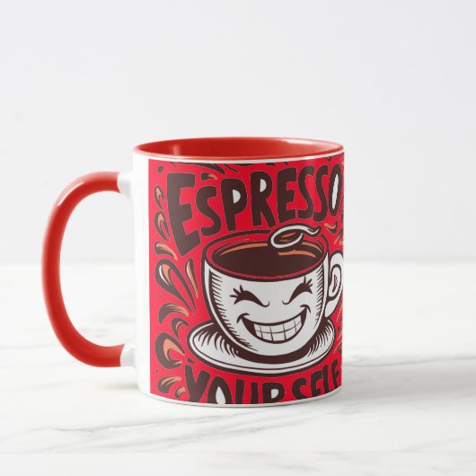 Cappuccino Souriant Tasse (Links)